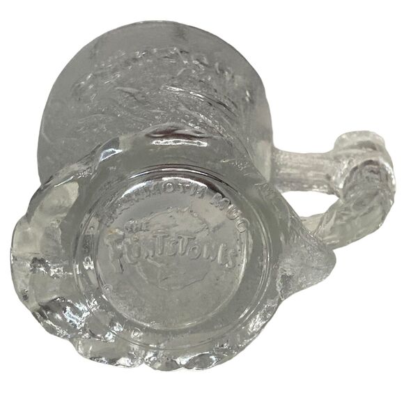 McDonald's 1993 FLINTSTONES "RocDonalds" Frosted Glass “Mammoth Mug” Coffee - Picture 4 of 11